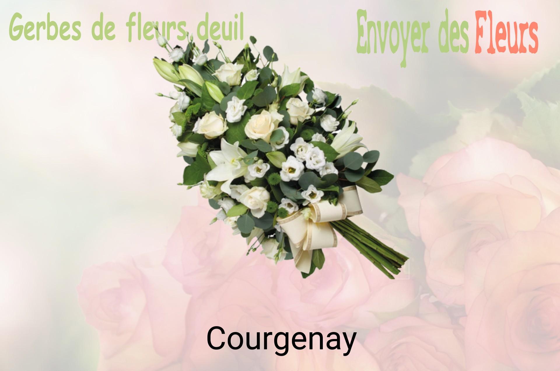 Gerbe de fleurs de deuil livrée à Courgenay